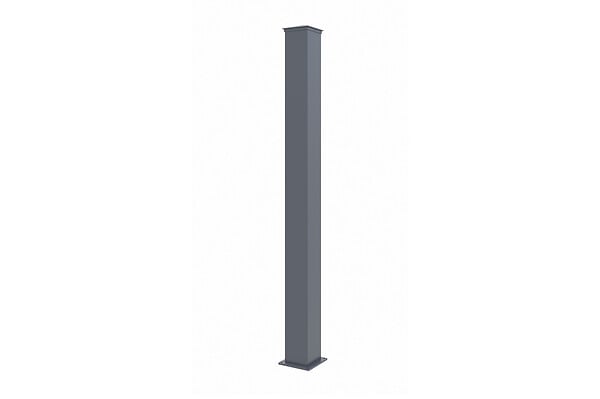 CASANOOV - Casanoov Portail battant 3 m EIGER H.160  cm + 2 poteaux H.190  cm aluminium gris - large