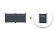 CASANOOV - Casanoov Portail battant 3 m HALTI H.140  cm + Portillon 1m HALTI H.140  cm aluminium gris - vignette