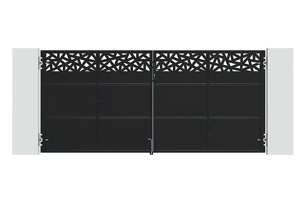CASANOOV - Casanoov Portail battant NALI RUIVO 3,5 m H.160  cm Acier Noir mat - large