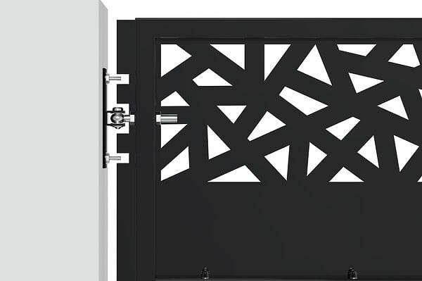CASANOOV - Casanoov Portail battant NALI RUIVO 3,5 m H.160  cm Acier Noir mat - large