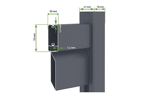 CASANOOV - Casanoov Portail battant 4 m CARPATIA H.180  cm aluminium gris - large
