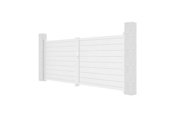 CASANOOV - Casanoov Portail battant 3,5 m EIGER H.140 aluminium blanc - large