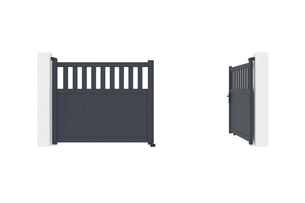 CASANOOV - Casanoov Portail battant 3,4 m SANTIS H.140 aluminium gris - large