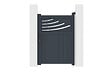 CASANOOV - Casanoov Portail battant 4 m HALTI H.140  cm + Portillon 1m HALTI H.140  cm aluminium gris - vignette