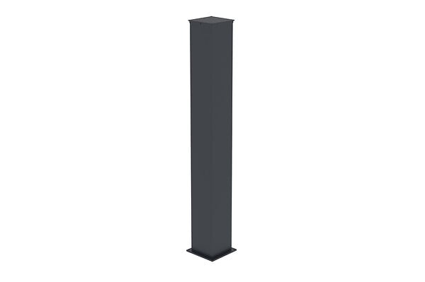 CASANOOV - Casanoov Portail battant 3,5 m VOGEL H.120  cm alu gris + 2 poteaux 20x20  cm H.166 cm - large