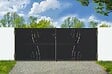 CASANOOV - Casanoov Portail battant acier 3,5 m NALI VELETA H.140  cm noir + Portillon H.140  cm noir - vignette