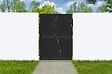 CASANOOV - Casanoov Portail battant acier 3,5 m NALI VELETA H.140  cm noir + Portillon H.140  cm noir - vignette