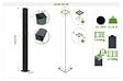 CASANOOV - Casanoov Portail battant acier noir mat 3m NALI VELETA H.160 cm + 2 poteaux 10x10 acier CARMO - vignette