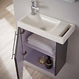 PLANETE BAIN - Ensemble lave-mains tout compris anthracite avec robinetterie eau froide - vignette