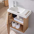 PLANETE BAIN - Meuble Lave-mains couleur chêne Oak bordolino + Lave-mains + Mitigeur eau chaude-eau froide - vignette