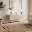 SICAAN - Sicaan Console murale suspendue 90cm beige à tasseaux - LEYA - vignette