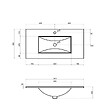 KIAMAMI VALENTINA - Meubles De Salle De Bains Suspendus Cm90 Blanc Effet Bois Et Miroir Rétro-Éclairé | Sole - vignette
