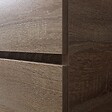 KIAMAMI VALENTINA - Meuble De Salle De Bain Suspendu 90 Cm Tiroir Aspect Bois Et Lavabo Noir | Sole - vignette