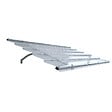 STARKEDACH - Auvent à cadre en aluminium STARKEDACH DIAMONDS T-150 droit 150x95,4 cm, cadre Gris clair RAL 7035, revêtement polycarbonate effet tuile 2,6 mm transparent - vignette