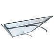 KLASIKA GREENHOUSES - Auvent à cadre en aluminium STARKEDACH T-160 droit 160x100 cm, cadre Gris clair RAL 7035, revêtement polycarbonate 6 mm transparent - vignette