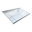 KLASIKA GREENHOUSES - Auvent à cadre en aluminium STARKEDACH T-160 droit 160x100 cm, cadre Gris clair RAL 7035, revêtement polycarbonate 6 mm transparent - vignette