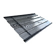 STARKEDACH - Auvent à cadre en aluminium STARKEDACH DIAMONDS T-150 droit 150x95,4 cm, cadre Anthracite RAL 7016, revêtement polycarbonate effet tuile 2,6 mm gris - vignette