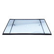 STARKEDACH - Auvent à cadre en aluminium STARKEDACH T-160 droit 160x100 cm, cadre Anthracite RAL 7016, revêtement polycarbonate 6 mm transparent - vignette