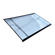 STARKEDACH - Auvent à cadre en aluminium STARKEDACH T-160 droit 160x100 cm, cadre Anthracite RAL 7016, revêtement polycarbonate 6 mm transparent - vignette