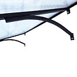 STARKEDACH - Auvent à cadre en aluminium STARKEDACH T-160 droit 160x100 cm, cadre Anthracite RAL 7016, revêtement polycarbonate 6 mm transparent - vignette