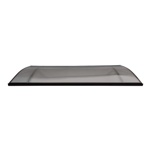 STARKEDACH - Auvent à cadre en aluminium STARKEDACH L-160 courbé 160x100 cm, cadre Marron RAL 8017, revêtement polycarbonate 6 mm teinté - large