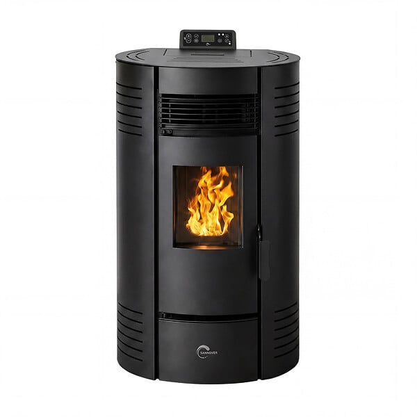 SANNOVER - Poêle à granulés étanche Azora 15,1 kW Noir Sannover - large
