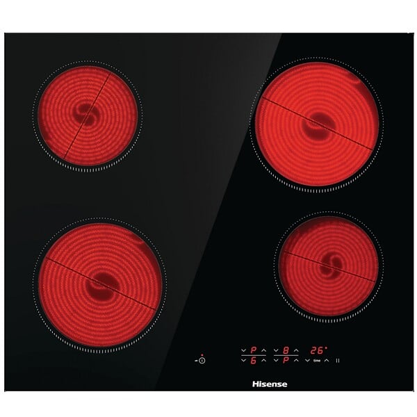 HISENSE - Table De Cuisson Vitrocéramique 60cm 4 Feux 6000w Noir - E6431CB - large