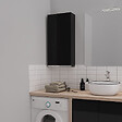 PLANETE BAIN - Armoire de salle de bain 40x80 Noire brillante à suspendre - vignette