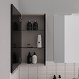 PLANETE BAIN - Armoire de salle de bain 40x80 Noire brillante à suspendre - vignette