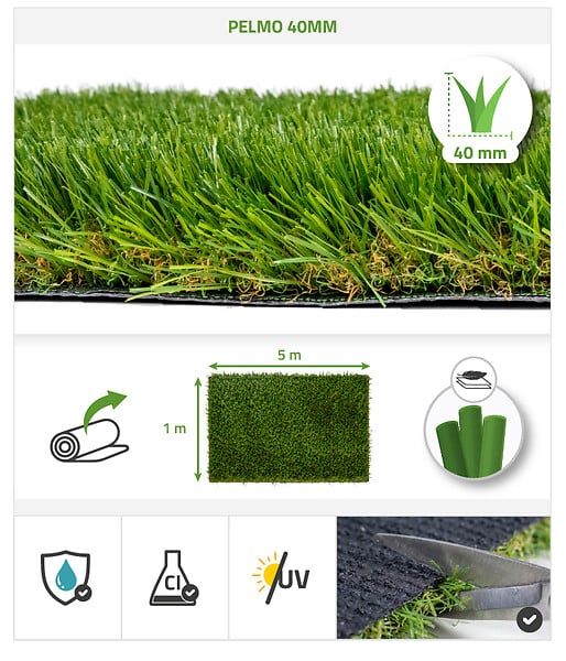 CASANOOV - Casanoov Gazon synthétique PELMO 1m x 5 m - 40mm - large