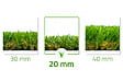 CASANOOV - Casanoov Gazon synthétique PELMO 1m x 15 m - 20mm - vignette