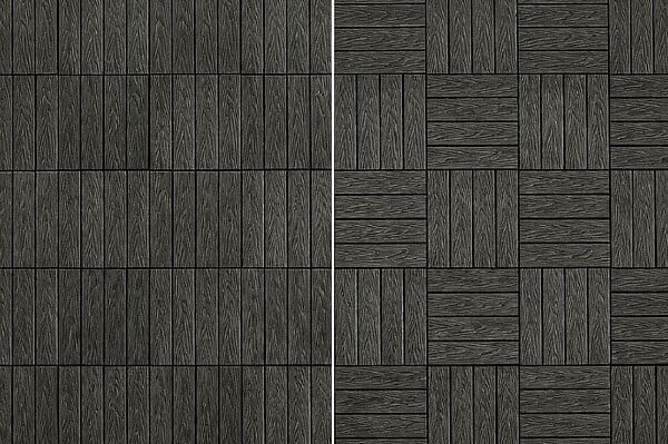 CASANOOV - Casanoov Lot de 30 dalles clipsables terrasse en composite JURA effet bois gris 30x30 cm - large