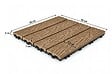 CASANOOV - Casanoov Lot de 30 dalles clipsables terrasse en composite JURA teck 30x30 cm - vignette