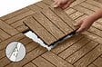 CASANOOV - Casanoov Lot de 30 dalles clipsables terrasse en composite JURA teck 30x30 cm - vignette