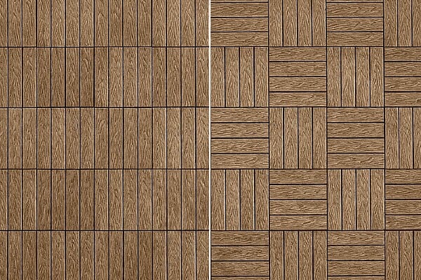 CASANOOV - Casanoov Lot de 30 dalles clipsables terrasse en composite JURA teck 30x30 cm - large