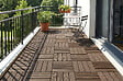 CASANOOV - Casanoov Lot de 30 dalles clipsables terrasse en composite SERRA marron rainuré 30x30 cm - vignette