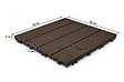 CASANOOV - Casanoov Lot de 30 dalles clipsables terrasse en composite SERRA marron rainuré 30x30 cm - vignette