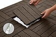 CASANOOV - Casanoov Lot de 30 dalles clipsables terrasse en composite SERRA marron rainuré 30x30 cm - vignette