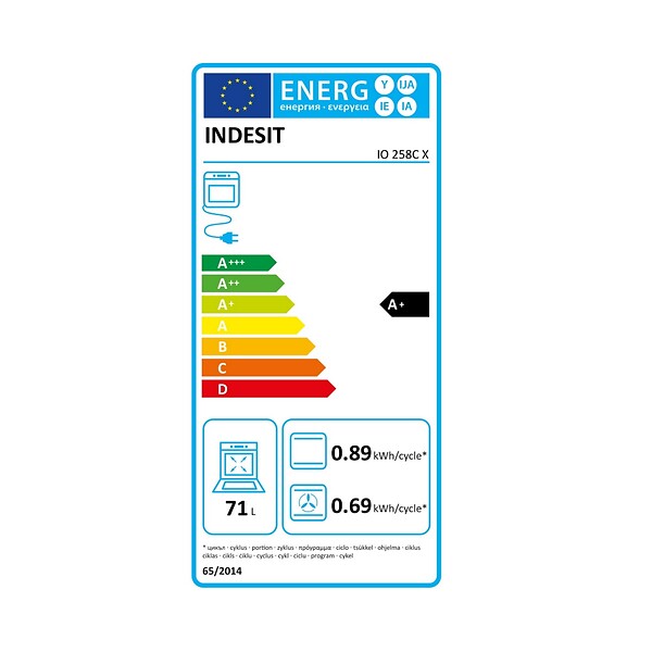 INDESIT - Four Intégrable 71l 60cm Noir - IO258CX - large