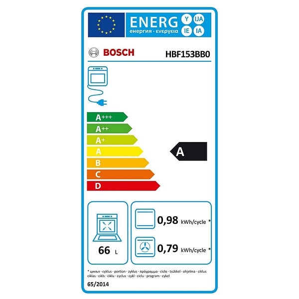 BOSCH - Four Intégrable Multifonction 66l 60cm Ecoclean Noir - HBF153BB0 - large