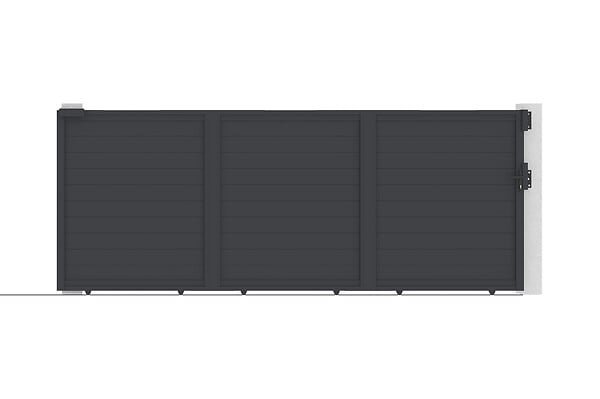 CASANOOV - Casanoov Portail coulissant alu 4,5 m EIGER H.180  cm gris - large