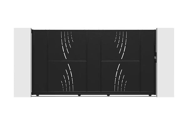 CASANOOV - Casanoov Portail coulissant acier 3 m NALI VELETA H.160  cm noir + moteur RANGER C300 - large