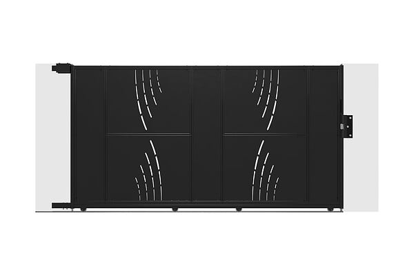 CASANOOV - Casanoov Portail coulissant acier 3 m NALI VELETA H.160  cm noir + moteur RANGER C300 - large