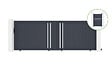 CASANOOV - Casanoov Portail coulissant 4 m GIONA H.140  cm alu gris + Portillon 1M CIMONE H.140  cm alu - vignette
