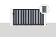 CASANOOV - Casanoov Portail coulissant 3x1,6 m VEYMONT + Portillon 1m VEYMONT H.1,6 m gris - vignette