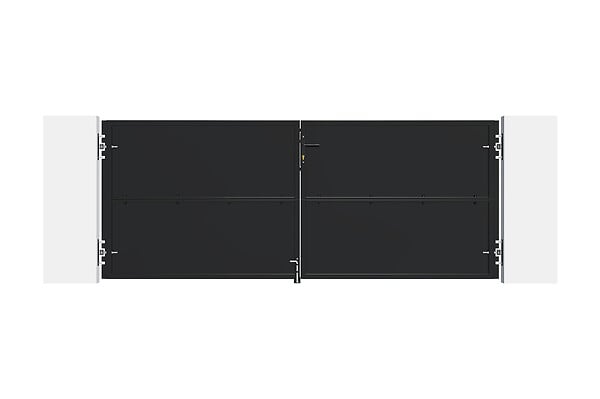 CASANOOV - Casanoov Portail battant acier L.3 m NALI H.120  cm noir mat - large