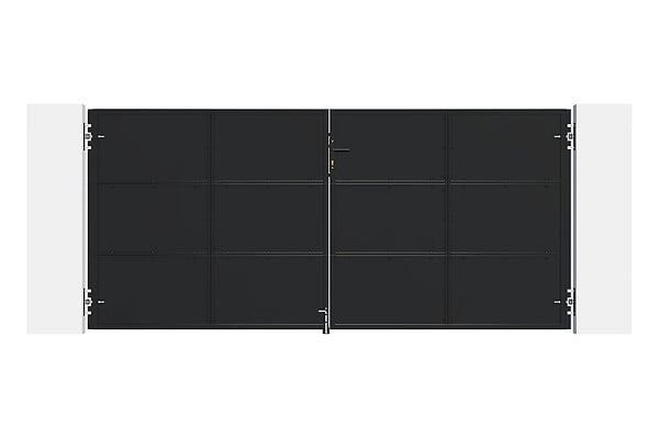 CASANOOV - Casanoov Portail battant acier L.3,5 m NALI H.160  cm noir mat - large