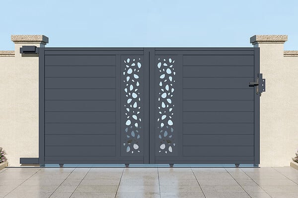 CASANOOV - Casanoov Portail coulissant 3 m SUNNY H.160  cm aluminium gris - large