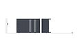 CASANOOV - Casanoov Portail coulissant 4 m GIONA H.180 aluminium gris - vignette