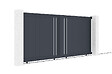 CASANOOV - Casanoov Portail coulissant 3,5 m GIONA H.160  cm aluminium gris - vignette